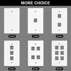 FGB 2-Port Keystone Wall Plate, for Keystone Jacks, 20-Pack, White