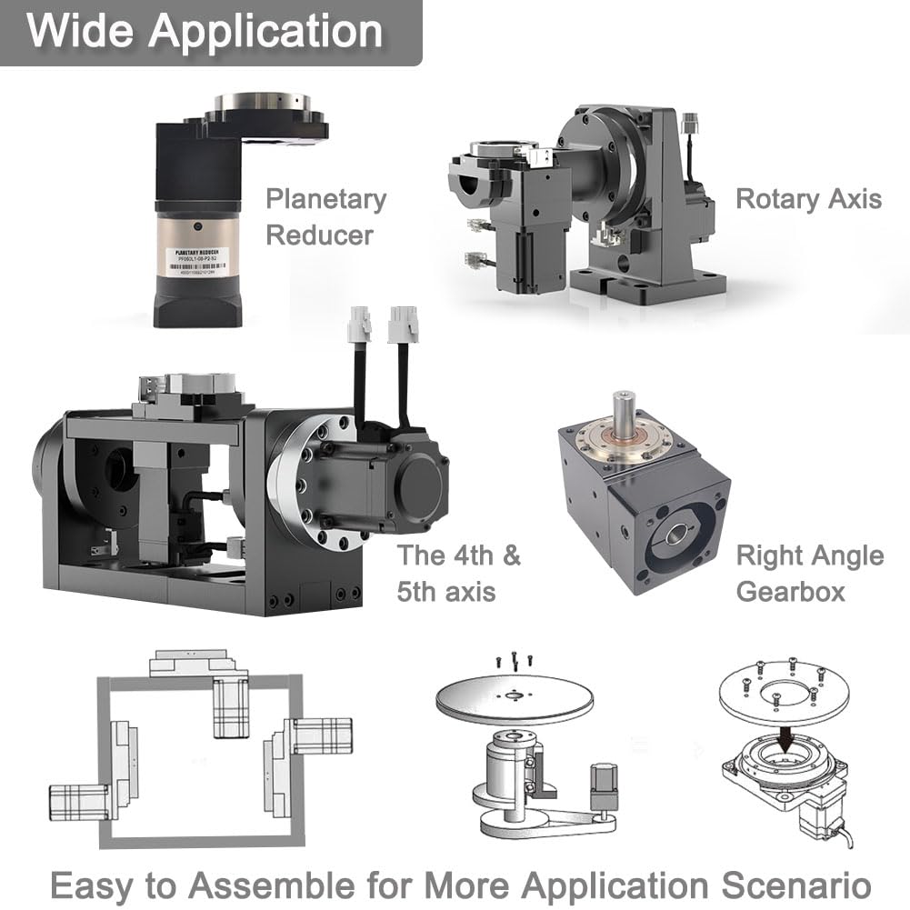 Hollow Rotary Actuator High Accuracy Hollow Rotating Platform Rotary Positioners, Fitting Nema 23 Stepper Motor, Substitutable for Direct Drive Motor and Cam Indexer