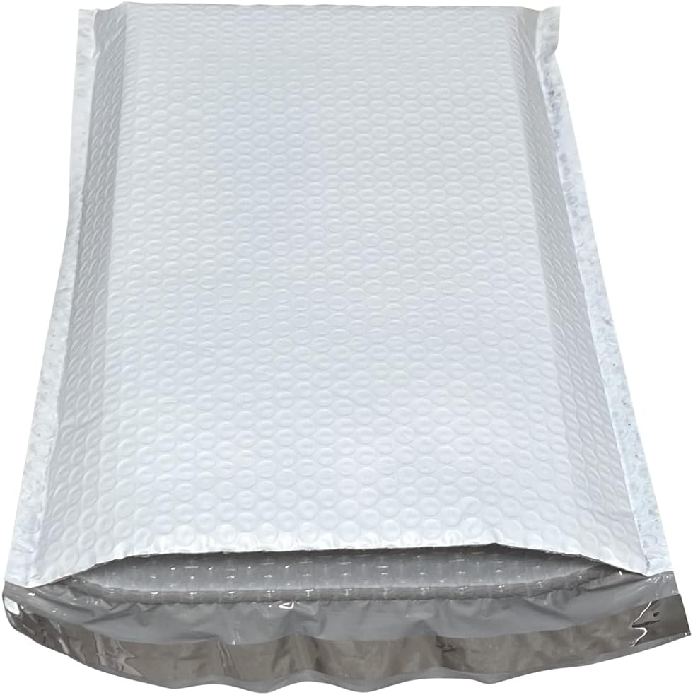 25 ct #5 Large Poly Bubble Mailers 10.5x15 Inch Bubble Lined Cushioned Poly Mailer. Tear-proof, Water-resistant and