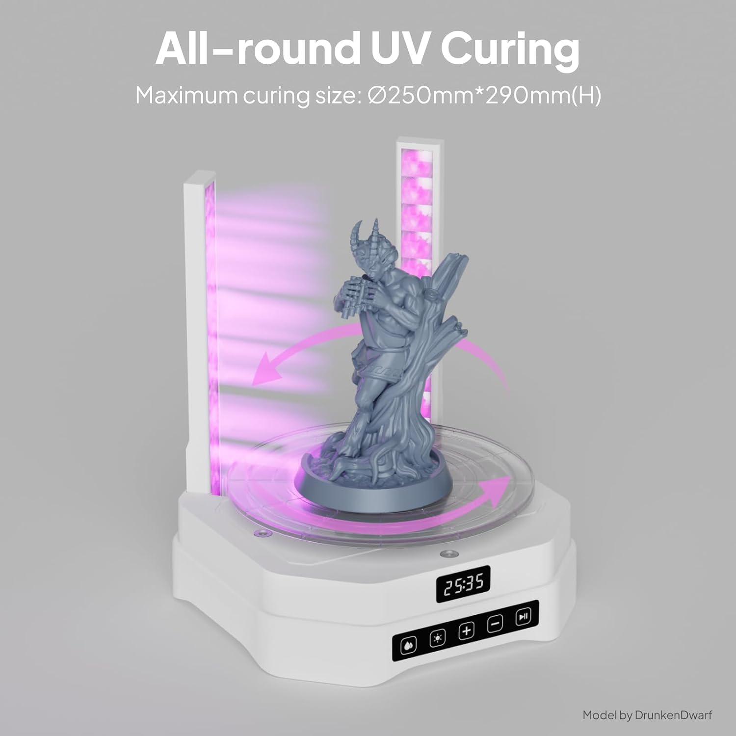 Mercury Plus 3.0 Wash and Cure Station, UV Curing Resin, Large Capacity of 7.5L for MSLA SLA DLP 3D Printer Saturn Mars
