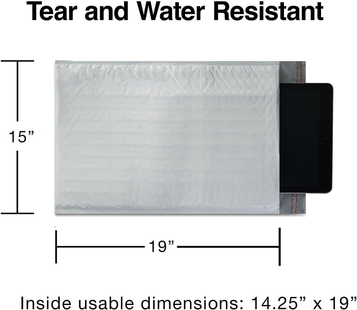 Peel & Seal Bubble Mailers, #7 Size, 14.25x19 Inch, 8/Pack