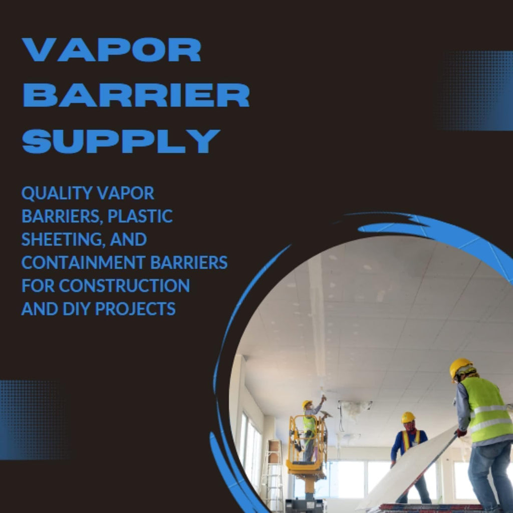 Vapor Barrier Supply -Black Plastic Sheeting - Black Plastic Tarp, Polyethylene Vapor Barrier Plastic Sheeting, Black