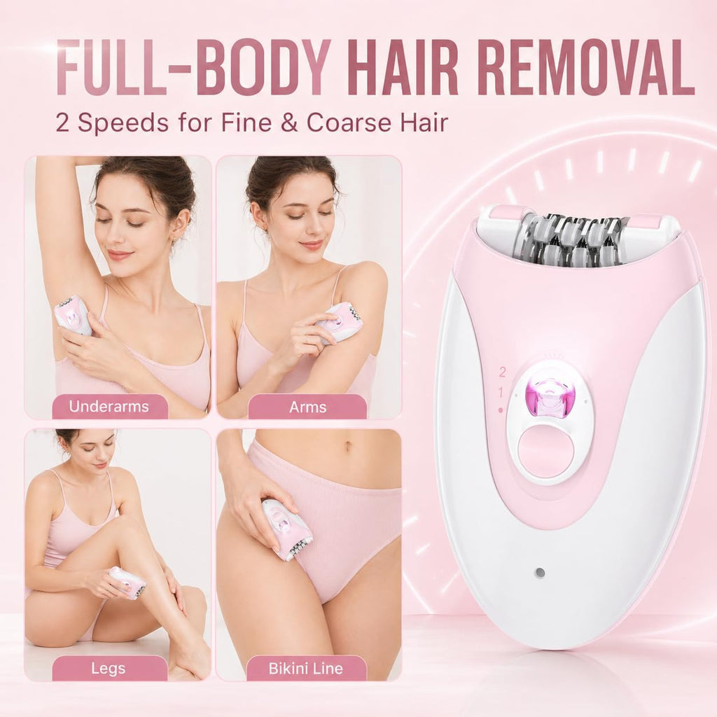 Epilator for Women Facial Hair Remover, Electric Hair Removal Device with 36 Tweezers, Long Lasting Smooth Skin 4–6
