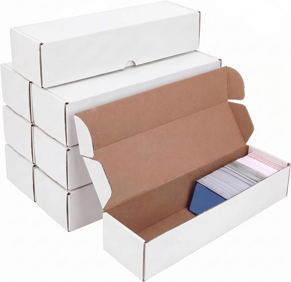 800 Count Trading Card Storage Box White Cardboard Sports Card Storage Box Collectible Cases for Sports Gaming