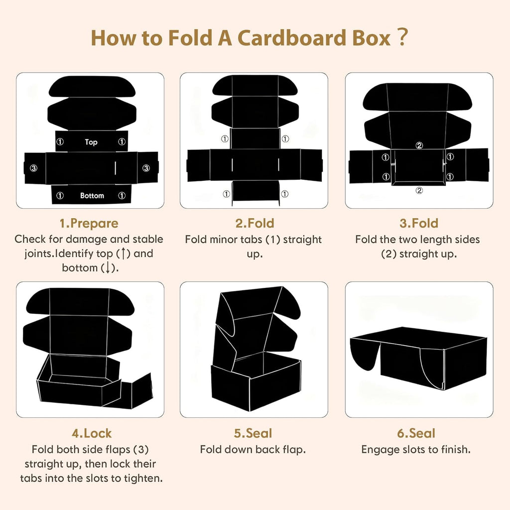 Shipping Boxes 25 Pack, Corrugated Cardboard Mailer Boxes for Small Business, Easy Fold Literature Mailers, Heavy