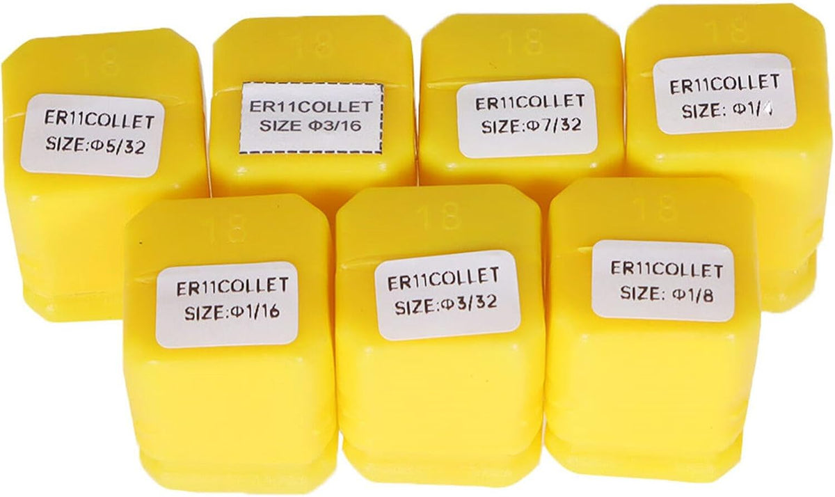 findmall 7Pcs ER11 Spring Collet Set 1/16-1/4 Collet Chuck