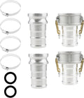 2 Set 3" Camlock Fitting Type C&E, Aluminum Cam and Groove Hose Fitting Kit