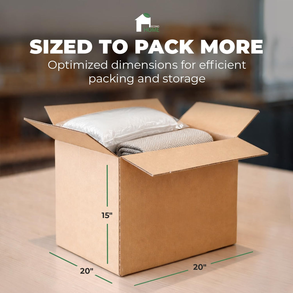 Corrugated Shipping Boxes - 20x20x15" Large Moving Boxes - Durable Cardboard - For Packing, Storage & Small Business