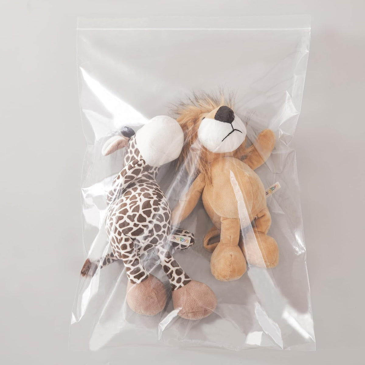100 Pack 13 x 18 In Resealable Poly Bags Clear Plastic Zip Seal Bag