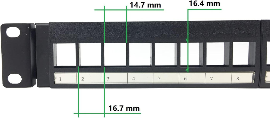 1U Hinged 24 Port Blank Keystone Patch Panel for 19" Rackmount