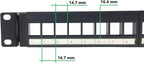 1U Hinged 24 Port Blank Keystone Patch Panel for 19" Rackmount