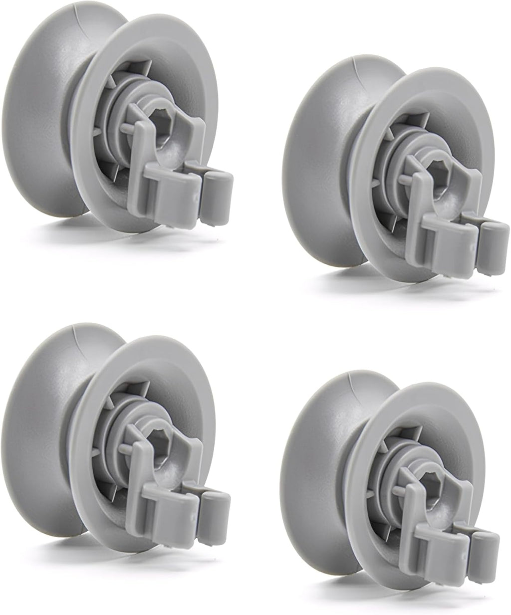 4-Pack Dishwasher Upper Wheel Assembly 611475 Dishrack Upper Rack Wheel,Replace Model 1559847 AH3477735 (UPPER ROLLER-Grey)
