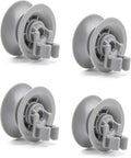 4-Pack Dishwasher Upper Wheel Assembly 611475 Dishrack Upper Rack Wheel,Replace Model 1559847 AH3477735 (UPPER ROLLER-Grey)
