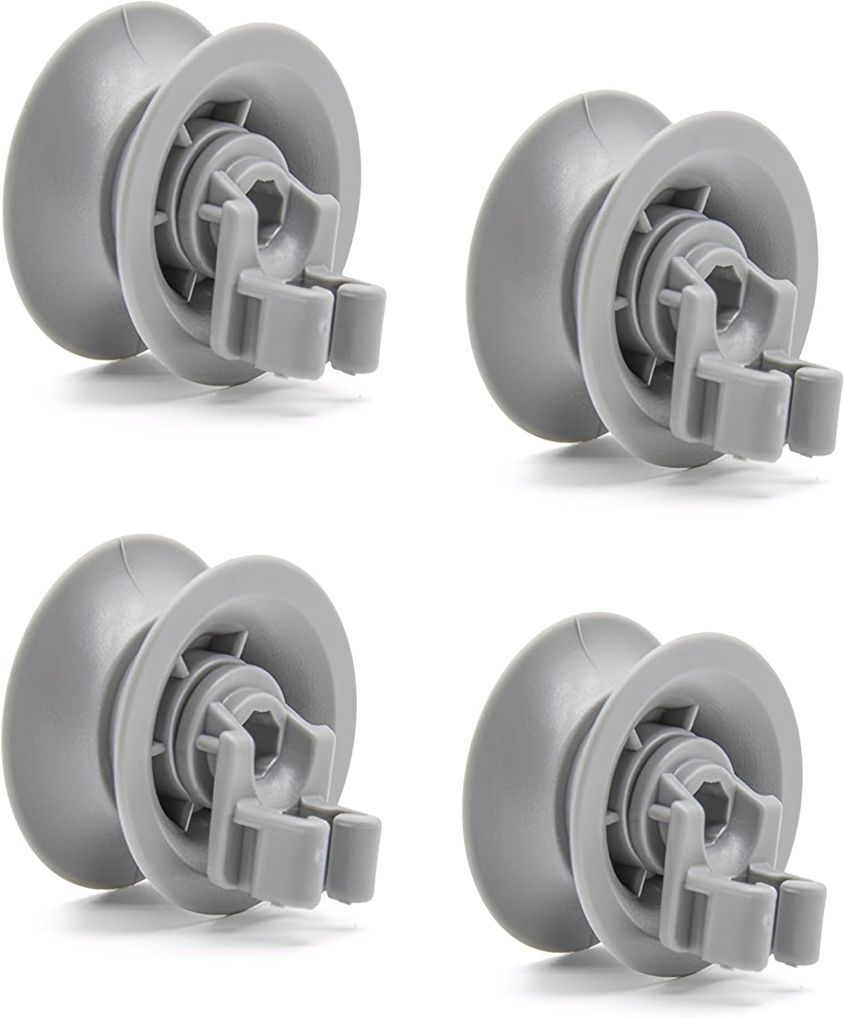 4-Pack Dishwasher Upper Wheel Assembly 611475 Dishrack Upper Rack Wheel,Replace Model 1559847 AH3477735 (UPPER ROLLER-Grey)