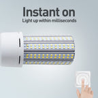 2 Pack LED Corn Light 600W Equivalent LED Corn Bulb 7500 Lumen 60W Large Area Cool Daylight White E26/E27 Medium Base