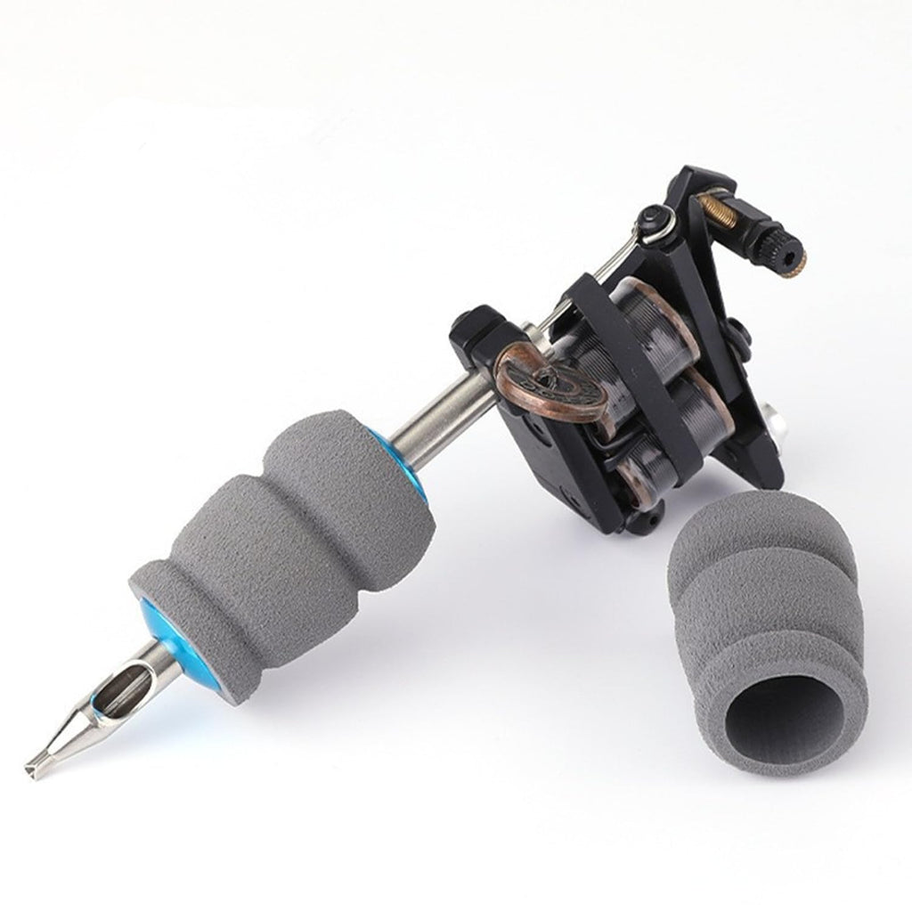 10 Pieces Grey Tattoo Grip Wrap Foam Tattoo Grip Cover Tattoo Pen Cover Tattoo Machine Grip Handle Holder Cover