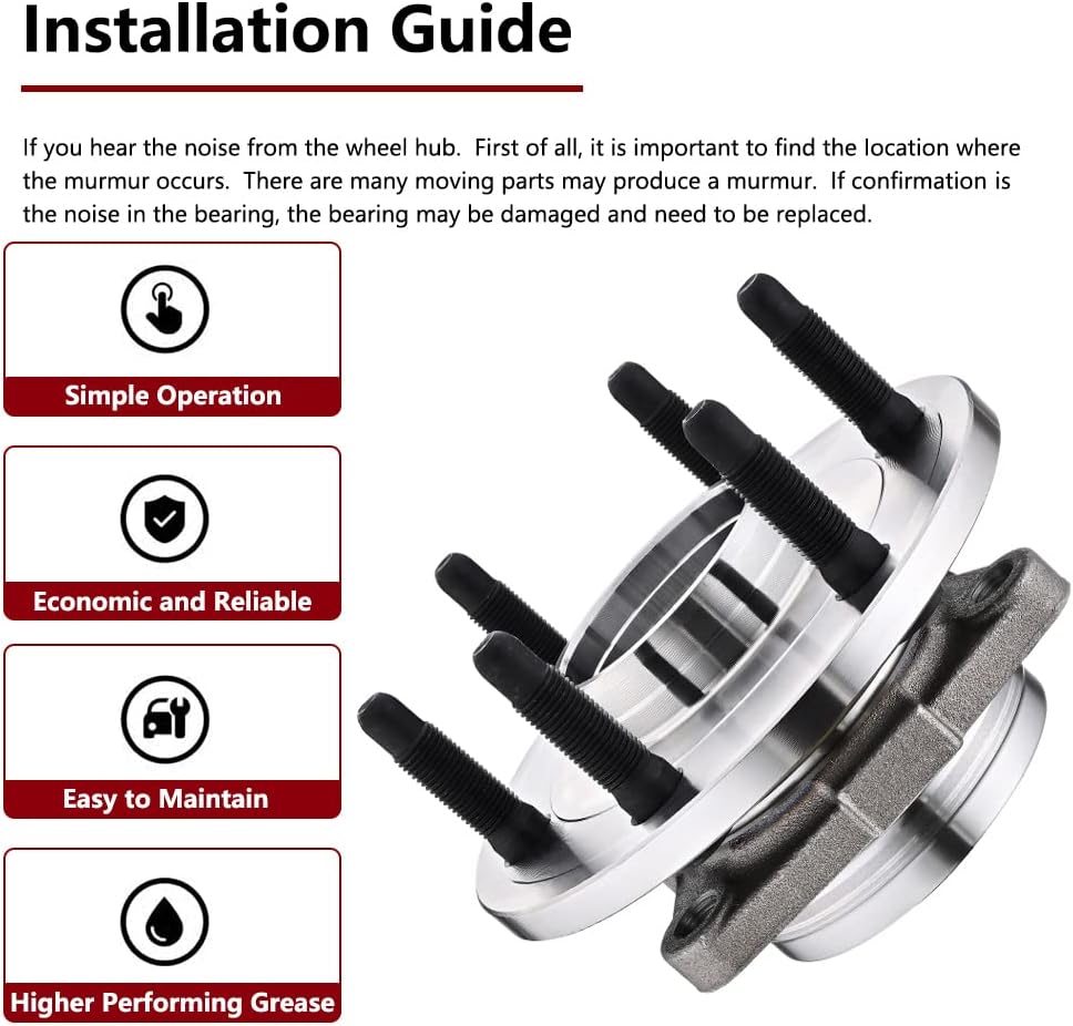 JLEO 4WD Front Wheel Hub Bearing 515096 for Chevy,for GMC,for Cadillac