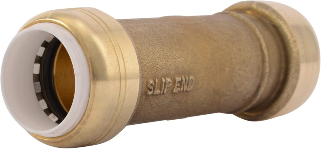 SharkBite 3/4 Inch PVC Slip Coupling, Push to Connect Brass Plumbing Fitting, PVC Pipe, UIP3016A