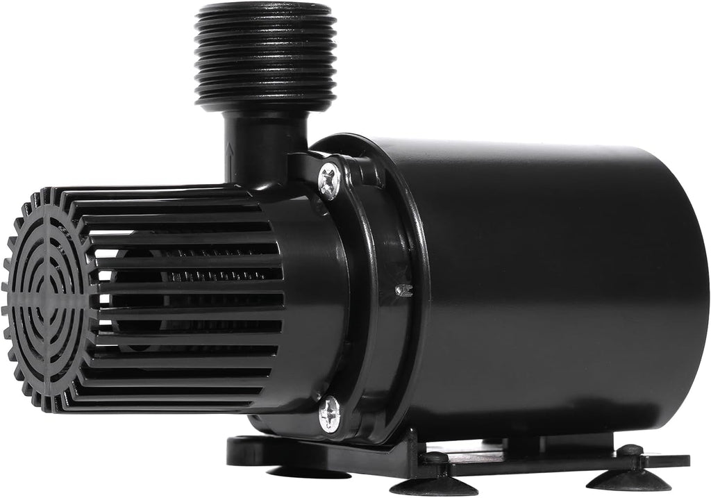 12V Submersible Water Pump, Adjustable Flow 210 GPH for Aquarium/Fountain/Hydroponics, Quiet DC Pump with Brass