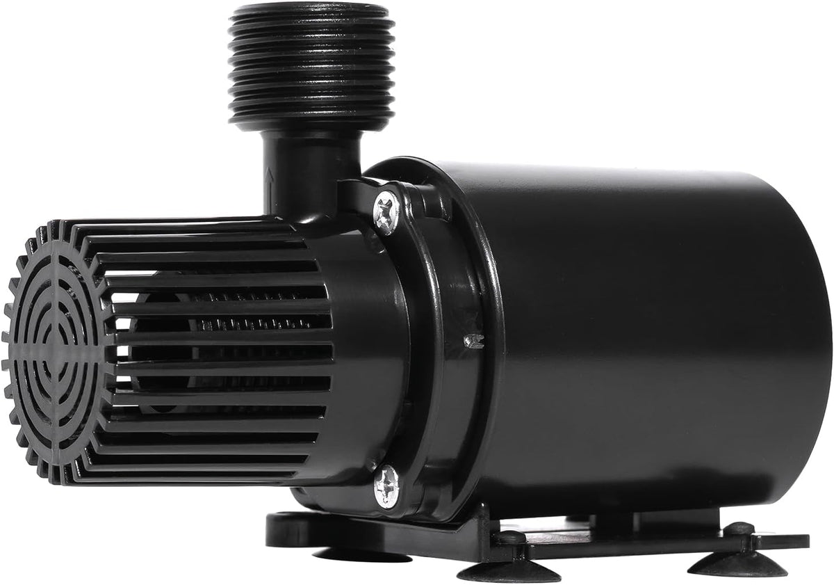 12V Submersible Water Pump, Adjustable Flow 210 GPH for Aquarium/Fountain/Hydroponics, Quiet DC Pump with Brass