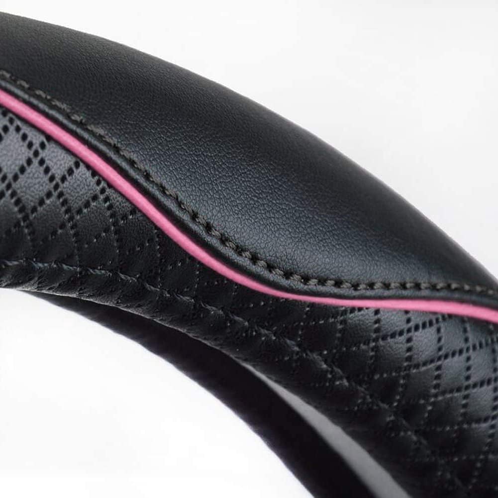 Microfiber Leather Steering Wheel Cover Anti-Slip Matte Finish Auto Car Wheel Cover Universal 15 Inch Wheel Cover for