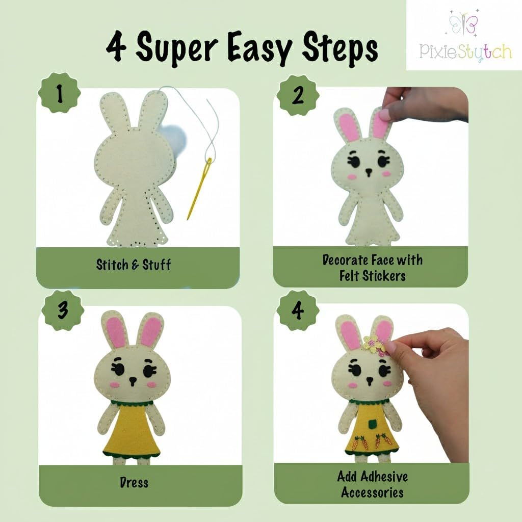 Sewing Kit for Kids - Sew & Create 6 Adorable Woodland Projects - Fun DIY Craft Set for Ages 6 and up - Educational &