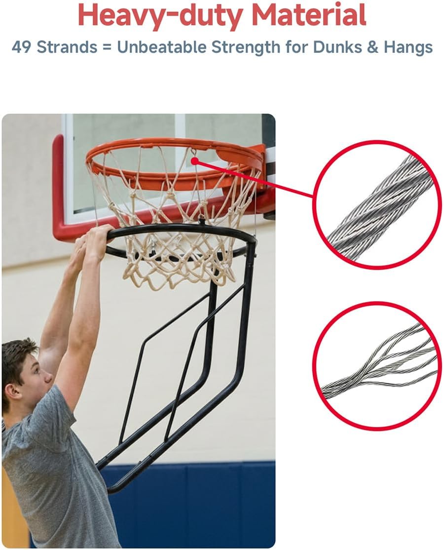 Basketball Rebounder, Heavy Duty & Quick Release Basketball Return Attachment, 180 Degree Rotatable Chute Shot