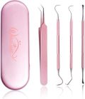 Vinyl Weeding Tools Set of 4, Precision Stainless Steel Weeder Kit with Case, Includes Scraper, Hook, Spatula