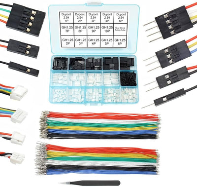 GH Connectors to Dupont 2.54 Pre-Crimped Cables and Connectors Kit Compatible with JST GH 1.25mm for Pixhawk Cube 6C 6X Pixhawk4 20cm Silicone Wire