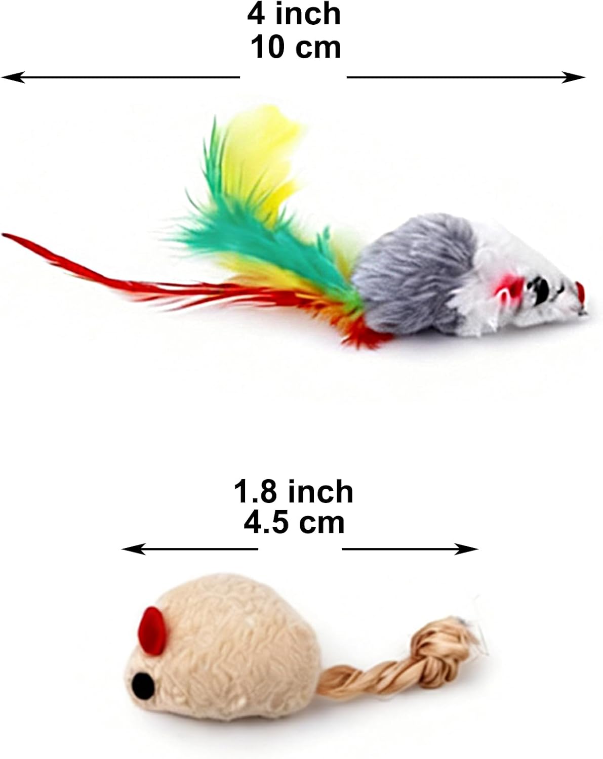 15 Pack Catnip Mouse Cat Toys, Catnip Mice Interactive Toys for Indoor Cats, Kittens