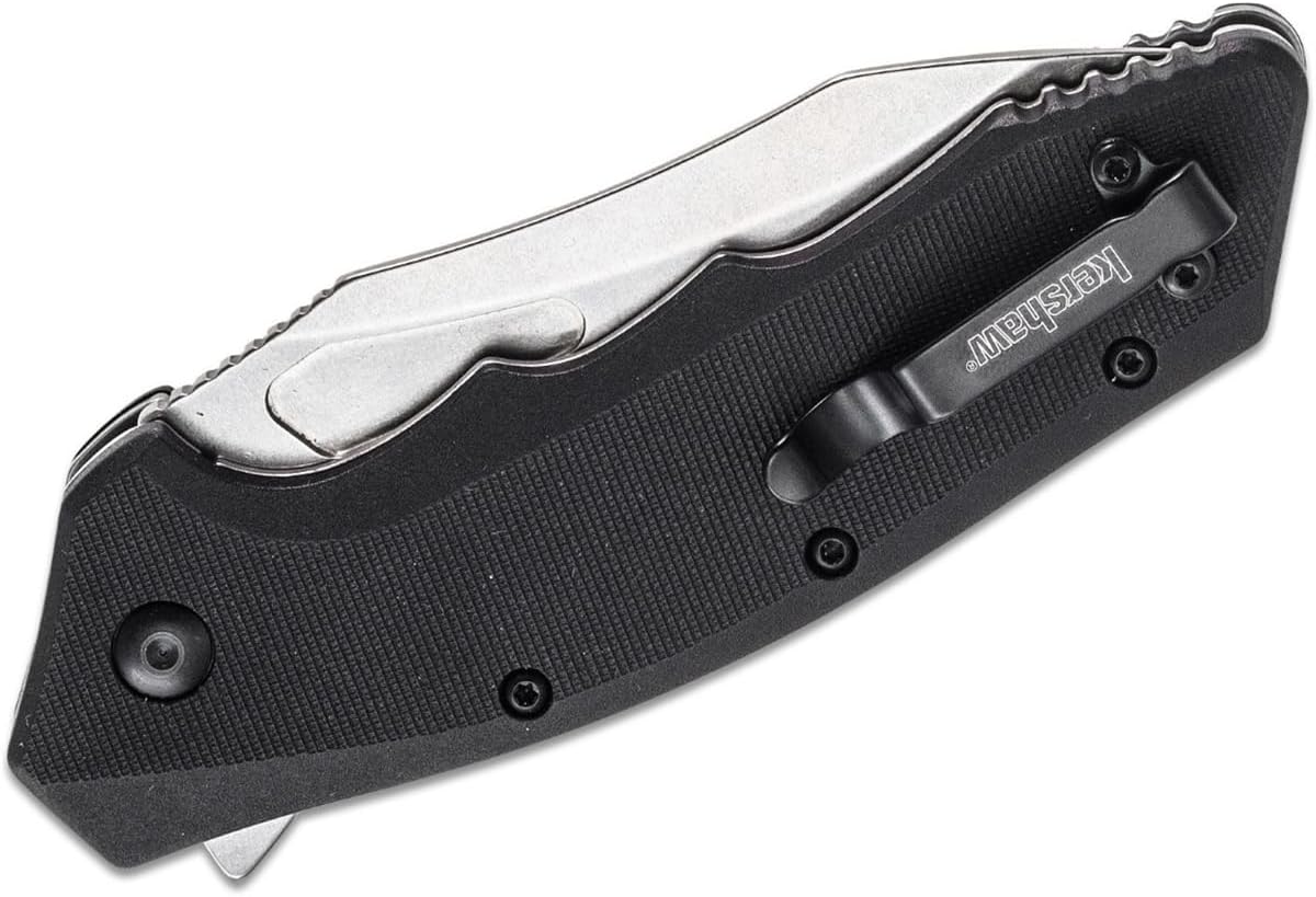 Flitch Pocket Knife, Black, 3.25 Inch Drop Point Blade