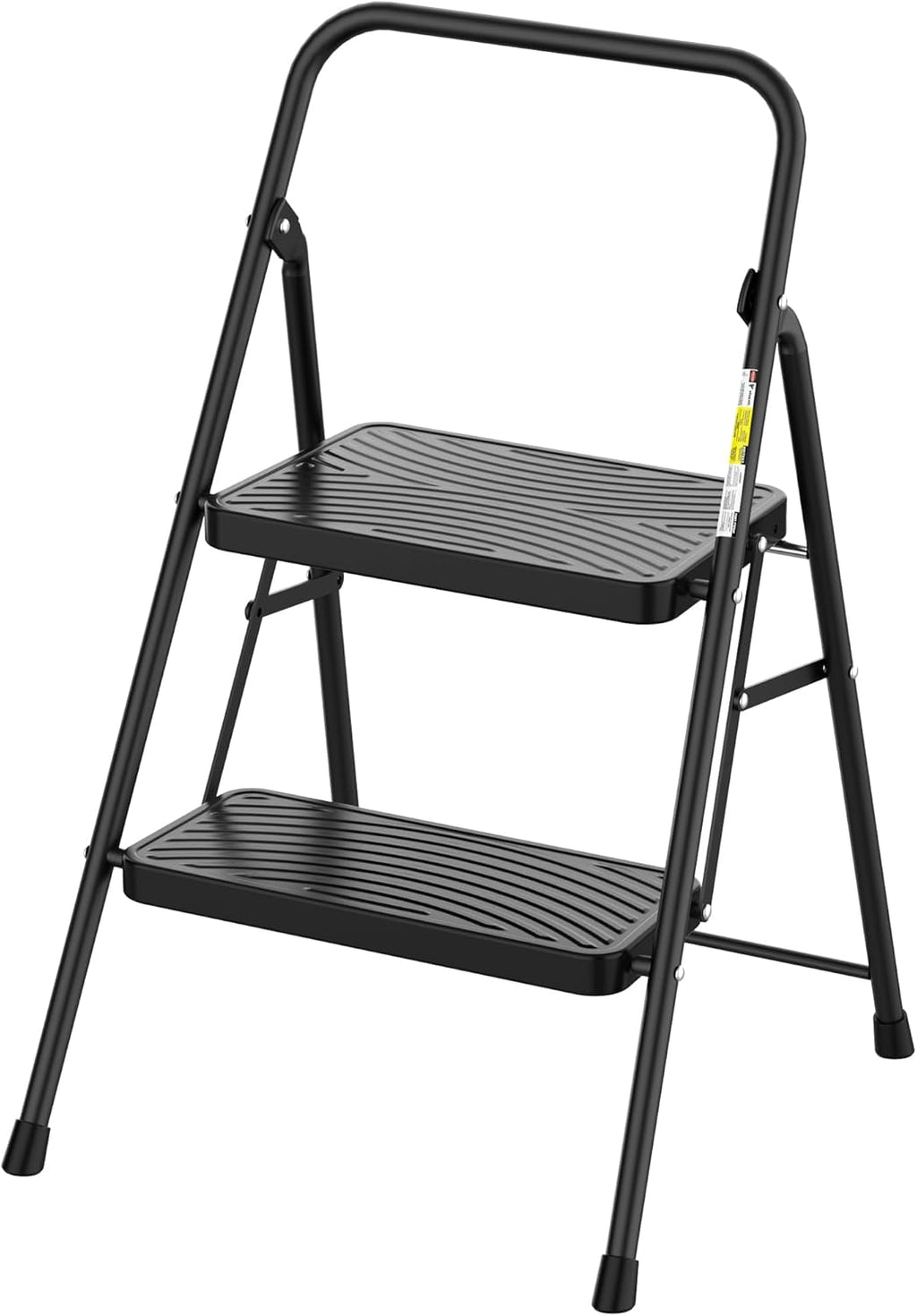 Step Stool, 2 Step Ladder with Wide Anti-Slip Pedal, Step Ladder Folding Step Stool for Adults, Lightweight Steel