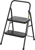 Step Stool, 2 Step Ladder with Wide Anti-Slip Pedal, Step Ladder Folding Step Stool for Adults, Lightweight Steel