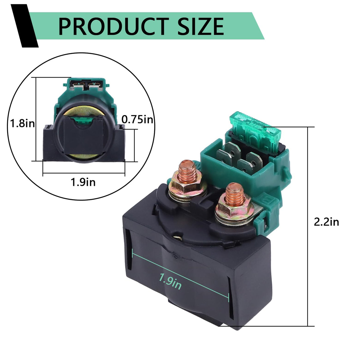 Starter Solenoid Relay, Compatible with Kawasaki Bayou 220 KLF200 Relay