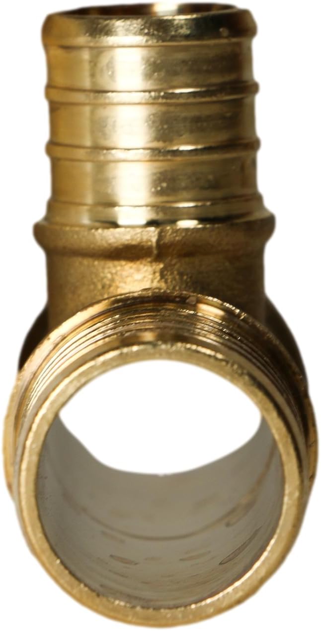 5 Pack XFITTING 1 in x 1 in x 3/4 in Pex Reducing Tee, Pex B Crimp Tee