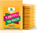Kraft Bubble Mailers [10 Pack] Mailing Packing Envelopes #1 (7.25" x 11")