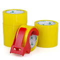 Yellow Packing Tape, 6 Rolls of Heavy Duty Packaging Tape for Shipping Packaging Moving Sealing, 2.5mil Thick, 1.88