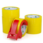 Yellow Packing Tape, 6 Rolls of Heavy Duty Packaging Tape for Shipping Packaging Moving Sealing, 2.5mil Thick, 1.88