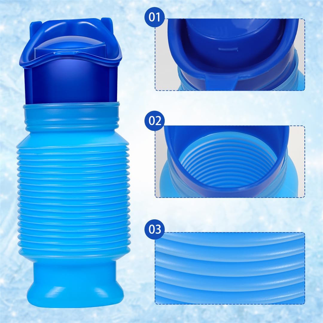 Emergency Toilet Portable Potty Pee Bottles for Male Female Kids Shrinkable Urinal Urine Bottle Outdoor Camping