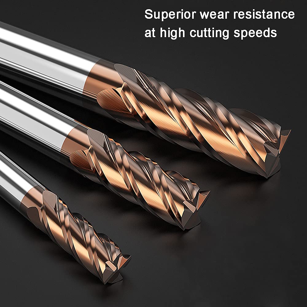 1pc 5/16" (8mm) Carbide Square End Mill for Alloy Steels/Hardened Steels