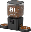 Automatic Cat Feeder for 2 Cats - 8L/34 Cups Dual Automatic Dog Feeder with Dog Food Dispenser for 2-18mm Dry Food
