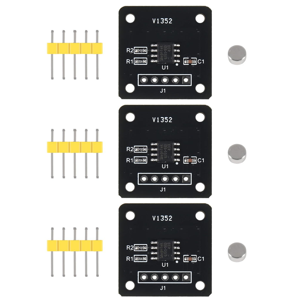 UMLIFE 3PCS MT6701 Magnetic Encoder Magnetic Induction Angle Measurement Sensor Module 14bit High Precision Replacement AS5600