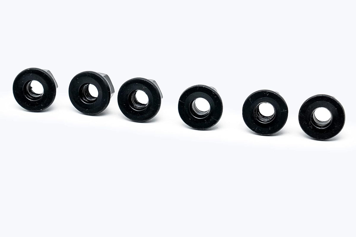 6PC Set Steel Flanged Nut (1/2-13)