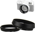 Metal Lens Hood Shade Protector with 49mm Filter Adapter Ring for Fujifilm X100VI X100V X100F X100T X100S X100 X70