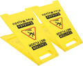 2pcs Double-sided Foldable Wet Floor Warning Signs Bilingual Yellow A-frame Safety Caution Signs for Commercial Use