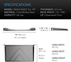 AC Infinity Vented Rack Shelf 1U, 10" Deep for 19" Servers & Racks