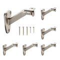 Handrail Bracket for Stairs, Satin Nickel, 6 Pack