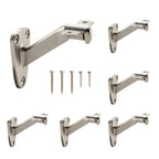 Handrail Bracket for Stairs, Satin Nickel, 6 Pack