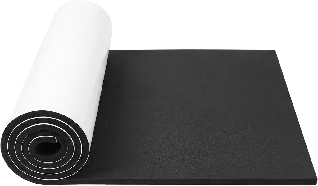 Neoprene Foam Padding Sheets with Adhesive Closed Cell Neoprene Foam Sheet Roll Foam Pad Insulation (Black