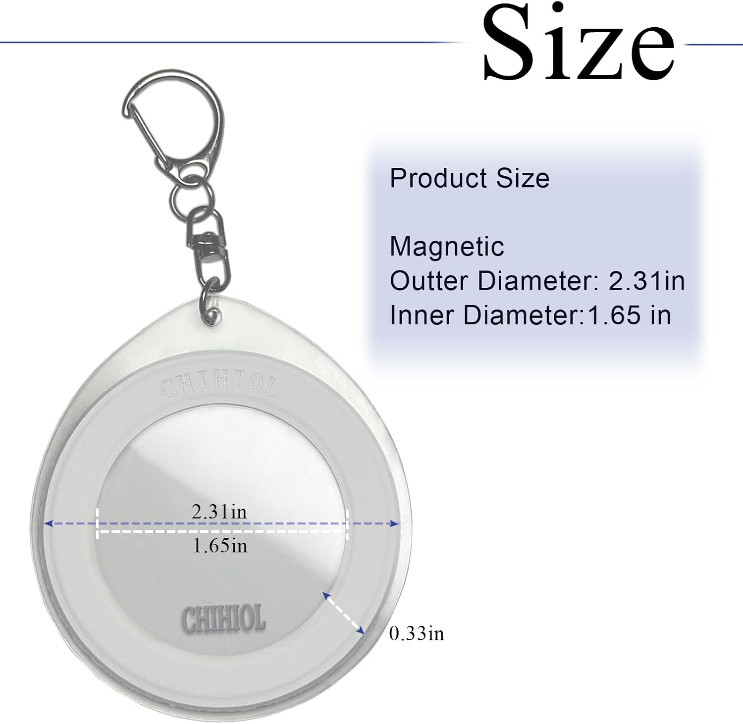 Magnetic Phone Grip Storage Keychain for Popsocket Magnetic Phone Grip Ring Holder Storage for Bag Keychain Portable
